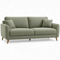 Zielona sofa trzyosobowa z tapicerką poliestrową, 210 x 90 x 85 cm
