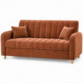 Dwuosobowa sofa welurowa rdzawobrązowa 160 x 85 x 88 cm