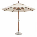 Kremowy parasol ogrodowy ośmiokątny z drewnianym stelażem, 300 cm
