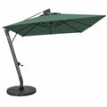 Boczny parasol ogrodowy kwadratowy 300 x 300 cm ciemnozielony